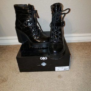 G By Guess Combat Shoes size 7